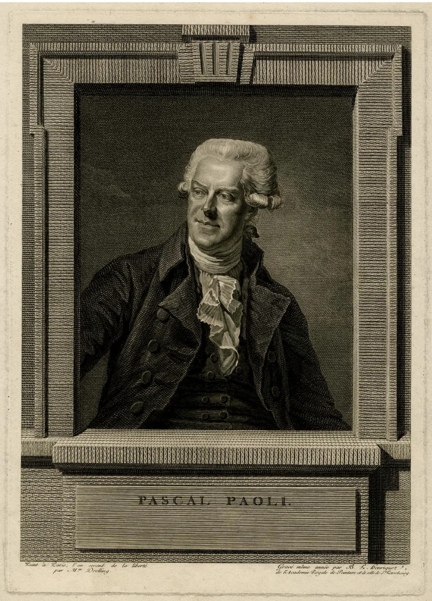 The republic that astonished Europe led by U babbu di a Patria (Father of the Homeland), Pasquale Paoli (The British Museum)