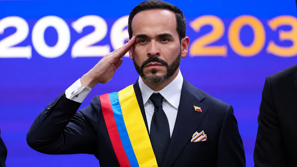 Abelardo de la Espriella after being sworn in as President of Colombia (AP Photo/Matias Delacroix)