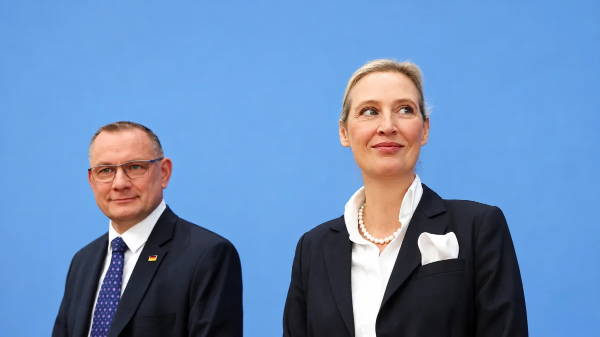 AfD leaders Alice Weidel and Tino Chrupalla (Getty Images)